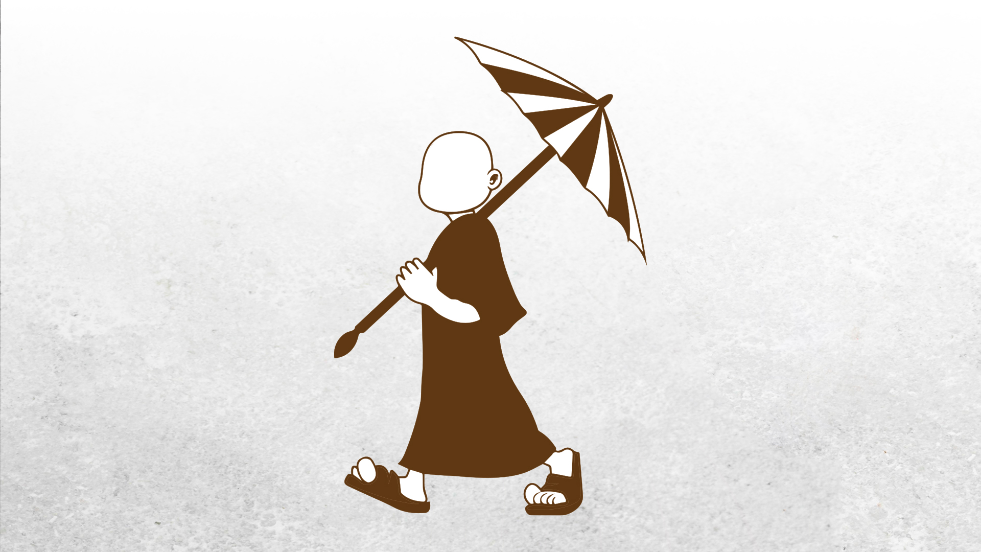 FILOSOFI LOGO BHIKKHU BERJALAN